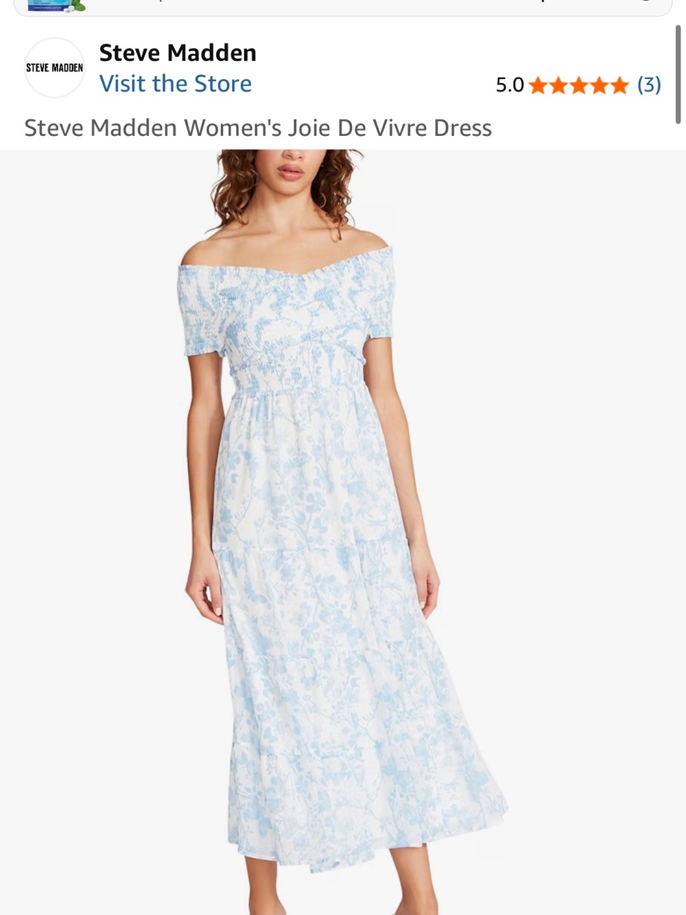 Steve Madden maxi dres
Joie De Vivre Dress in
Faded Blue